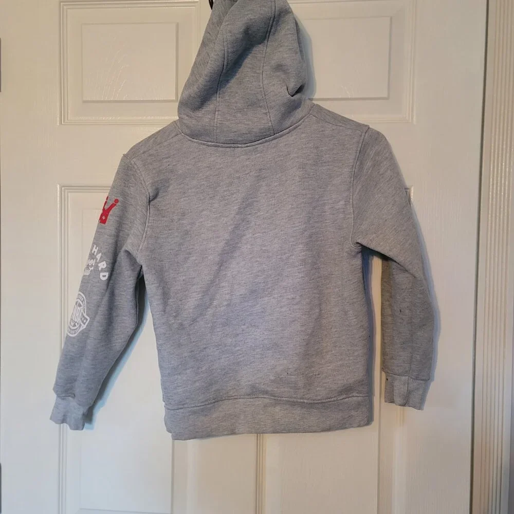 Kids boys light grey NBA hoodie - has spots - size 10-12